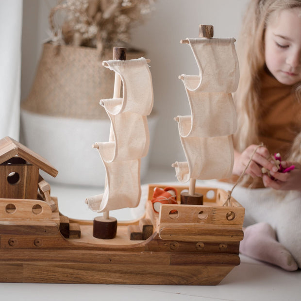 QToys Australia Wooden Pirate Ship