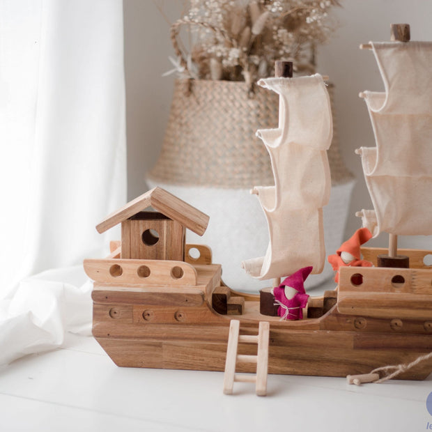 QToys Australia Wooden Pirate Ship